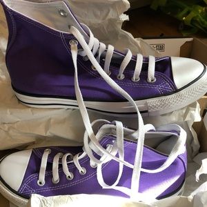 Purple high top converse